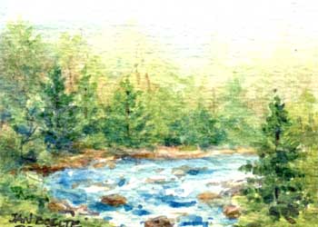 "Northern Rapids" by Jan Boelte, Columbus WI - Watercolor - SOLD